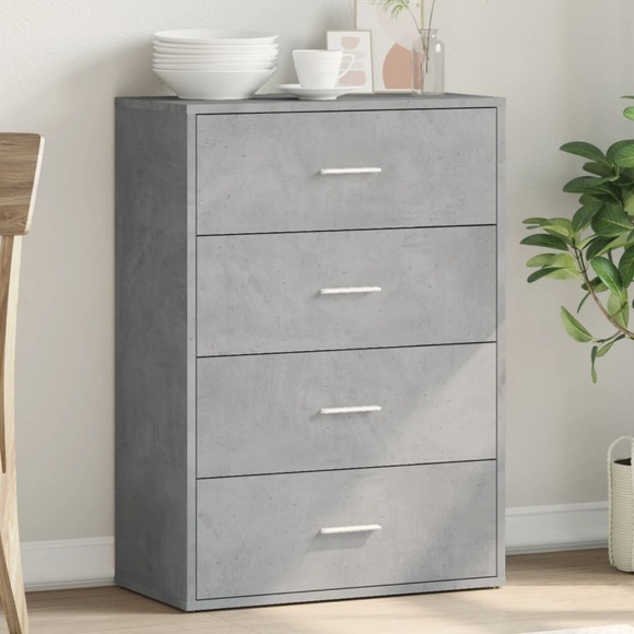 vidaXL Sideboard Betongrau 60x31x84 cm Holzwerkstoff