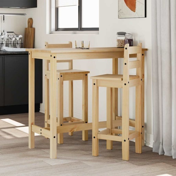 vidaXL Barstühle 2 Stk. Massivholz Kiefer
