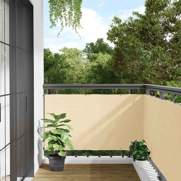 vidaXL Garten-Sichtschutz Creme 1000x75 cm PVC