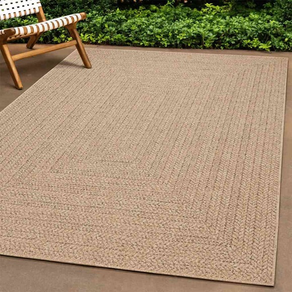 vidaXL Teppich ZIZUR 80x200 cm Jute-Optik Indoor und Outdoor