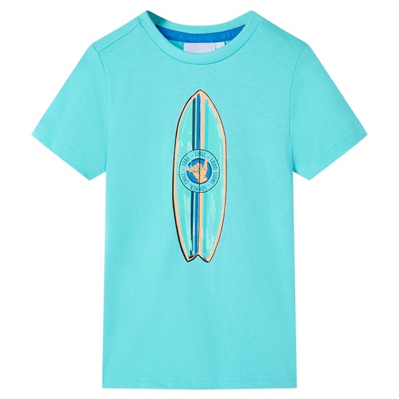 vidaXL Kinder-Kurzarmshirt Aquablau 128