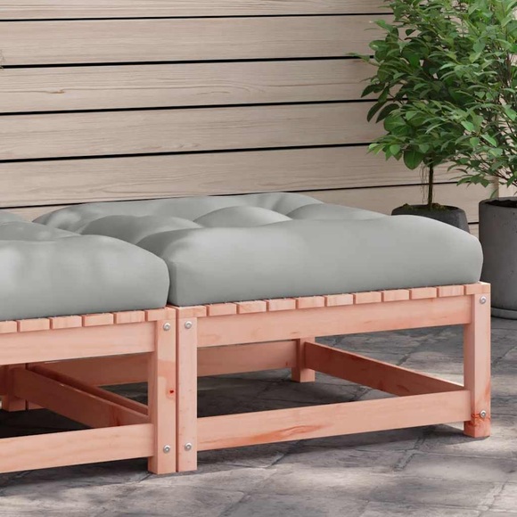 vidaXL Gartenhocker mit Kissen Massivholz Douglasie