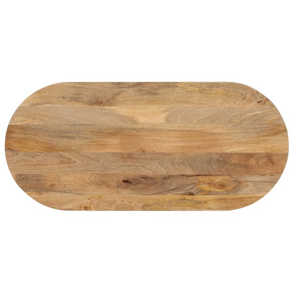 vidaXL Tischplatte 100x40x3,8 cm Oval Massivholz Mango