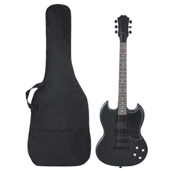 vidaXL E-Gitarre für Anfänger mit Tasche Schwarz 4/4 39