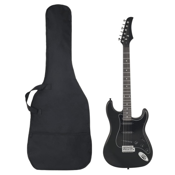 vidaXL E-Gitarre für Anfänger mit Tasche Schwarz 4/4 39