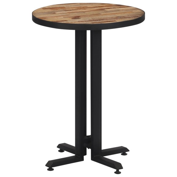 vidaXL Bistrotisch Rund Ø55x76 cm Recyceltes Massivholz Teak
