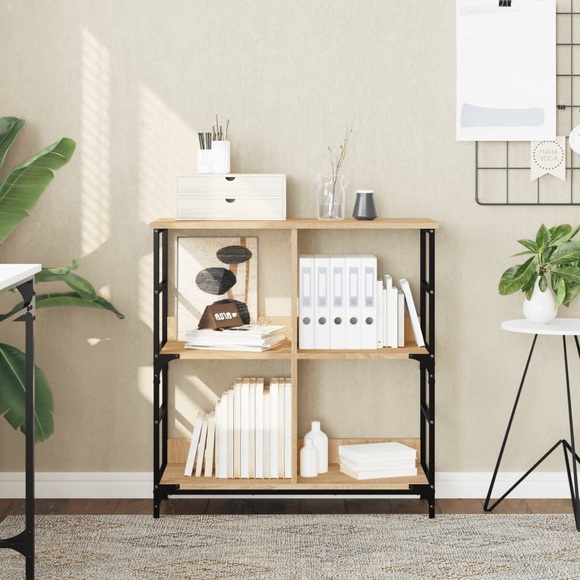 vidaXL Bücherregal Sonoma-Eiche 78,5x33x82 cm Holzwerkstoff