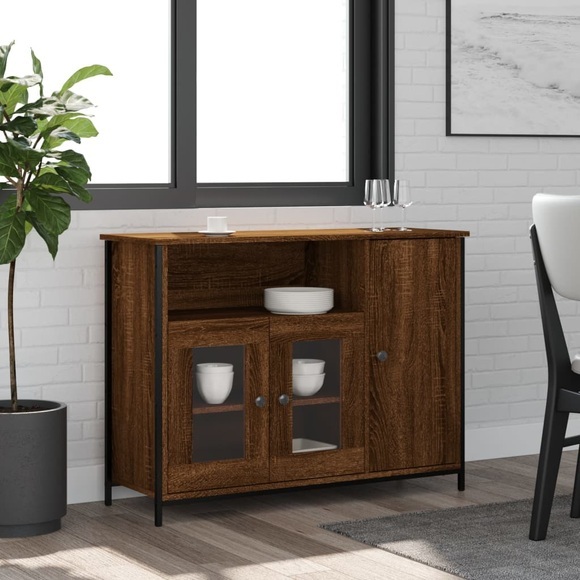 vidaXL Sideboard Braun Eichen-Optik 100x35x75 cm Holzwerkstoff