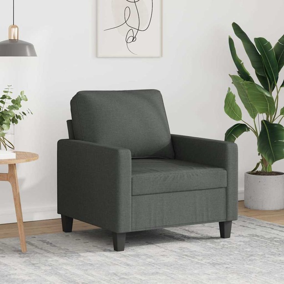 vidaXL Sofasessel Dunkelgrau 60 cm Stoff