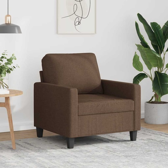 vidaXL Sessel Braun 60 cm Stoff