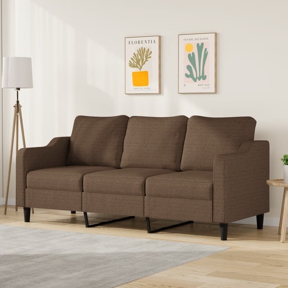 vidaXL 3-Sitzer-Sofa Braun 180 cm Stoff