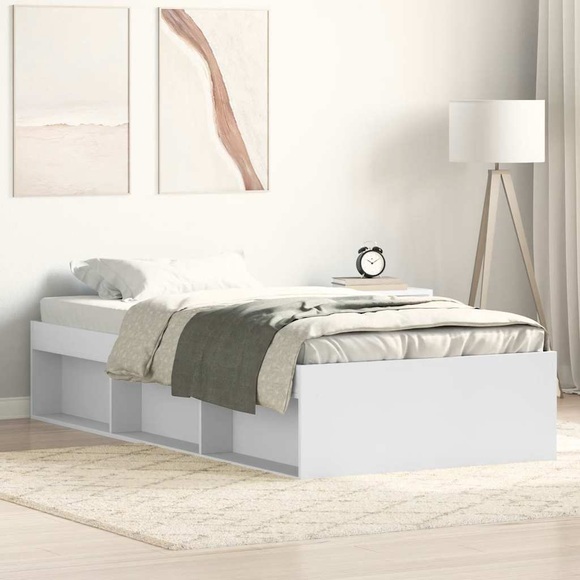vidaXL Bettgestell Weiß 90x190 cm