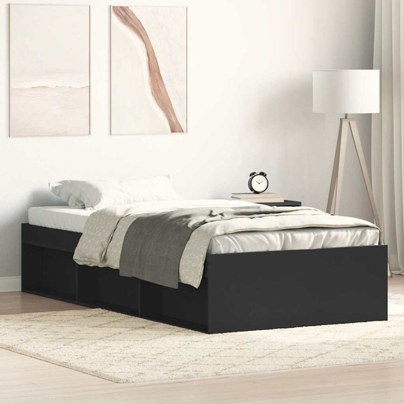 vidaXL Bettgestell Schwarz 90x190 cm