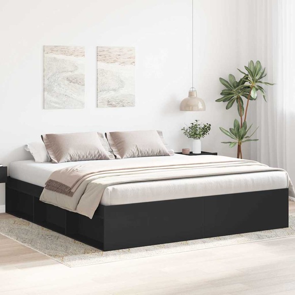 vidaXL Bettgestell Schwarz 200x200 cm