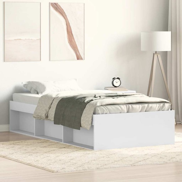 vidaXL Bettgestell Weiß 75x190 cm