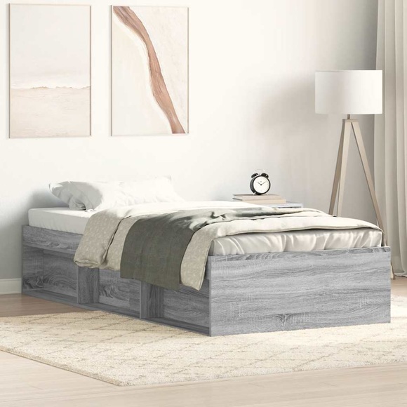 vidaXL Bettgestell Grau Sonoma 75x190 cm