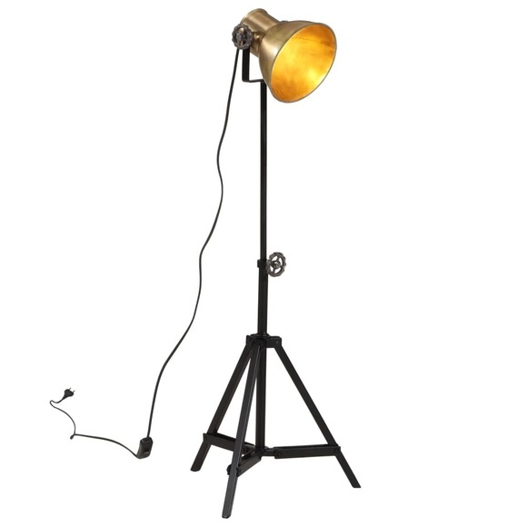 vidaXL Stehleuchte 25 W Vintage-Messing 35x35x65/95 cm E27