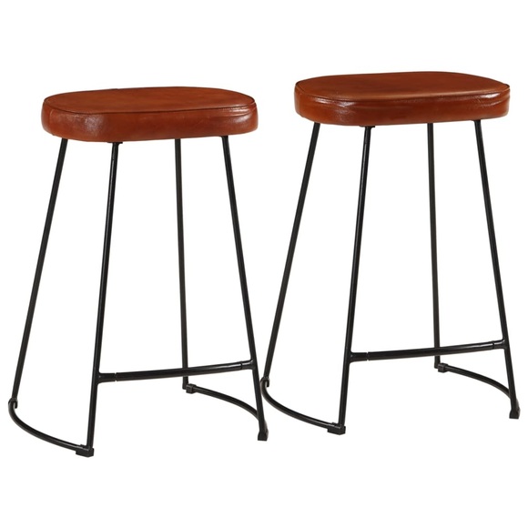 vidaXL Barhocker 2 Stk. Dunkelbraun 41x29x62 cm