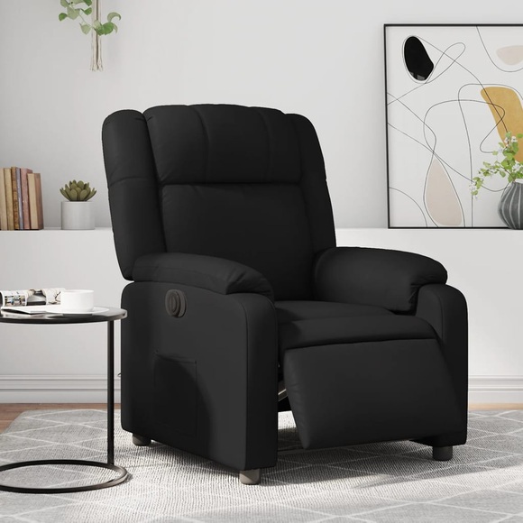 vidaXL Relaxsessel Elektrisch Schwarz Kunstleder