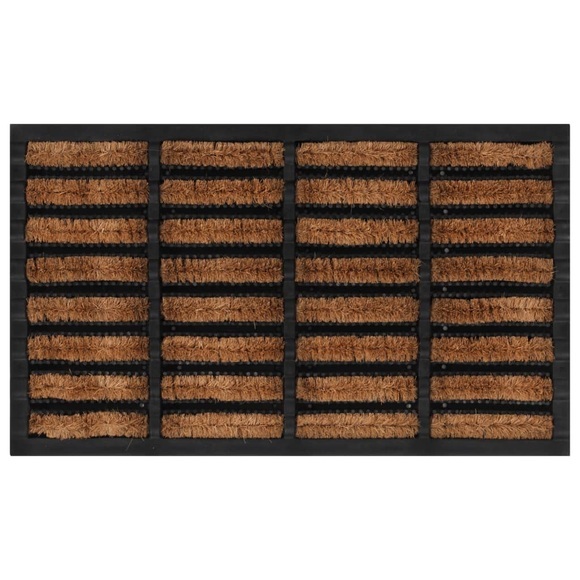vidaXL Fußmatte Rechteckig 45x75 cm Gummi und Kokosfaser