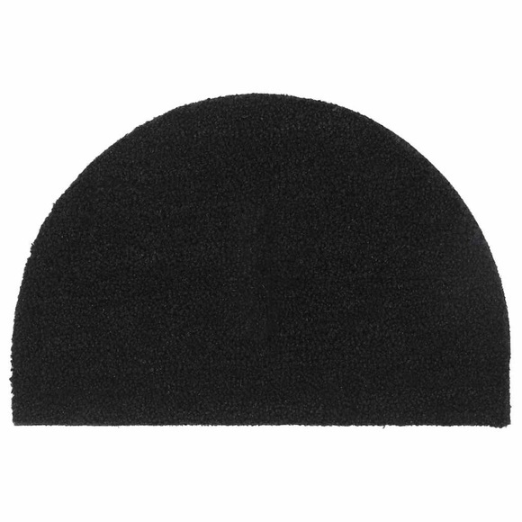 vidaXL Fußmatte Schwarz Halbrund 40x60 cm Kokosfaser Getuftet
