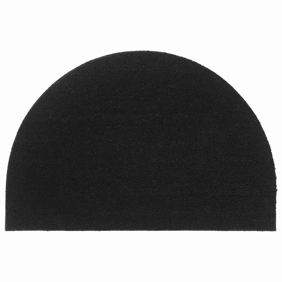 vidaXL Fußmatte Schwarz Halbrund 60x90 cm Kokosfaser Getuftet
