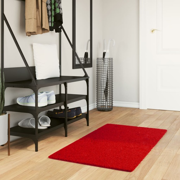 vidaXL Teppich Kurzflor Weich und Waschbar Rot 60x110 cm