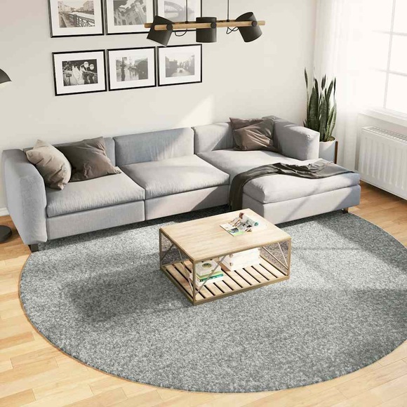 vidaXL Teppich Shaggy Hochflor Modern Grün Ø 280 cm