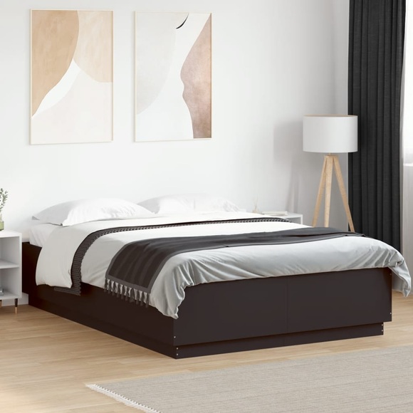 vidaXL Bettgestell Schwarz 140x200 cm Holzwerkstoff