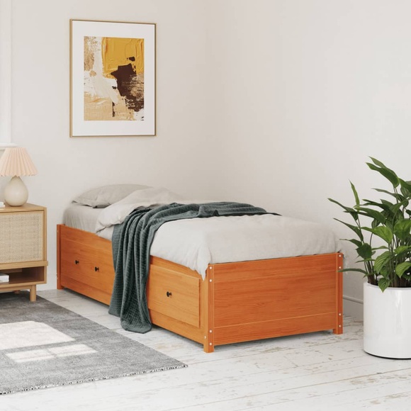 vidaXL Tagesbett Wachsbraun 80x200 cm Massivholz Kiefer