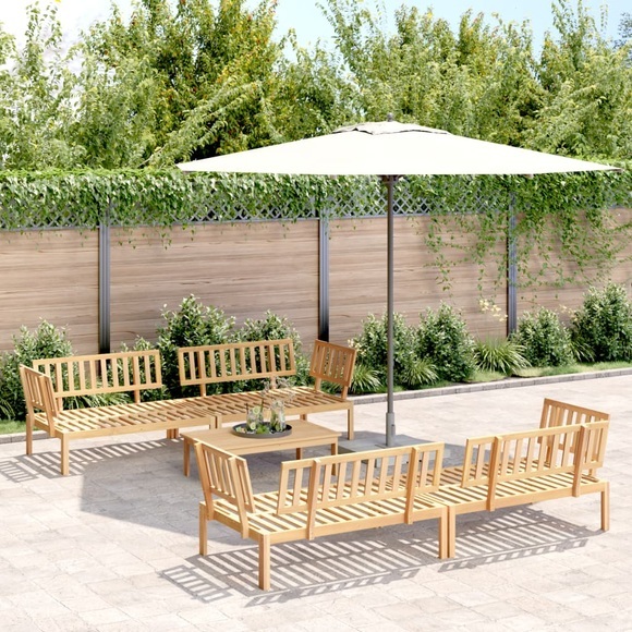 vidaXL 5-tlg. Garten-Sofagarnitur aus Paletten Massivholz Akazie