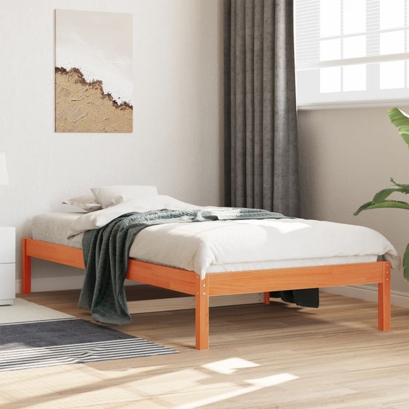 vidaXL Tagesbett Wachsbraun 90x190 cm Massivholz Kiefer