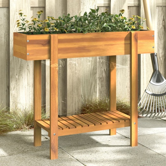 vidaXL Hochbeet 90x30x75 cm Massivholz Akazie