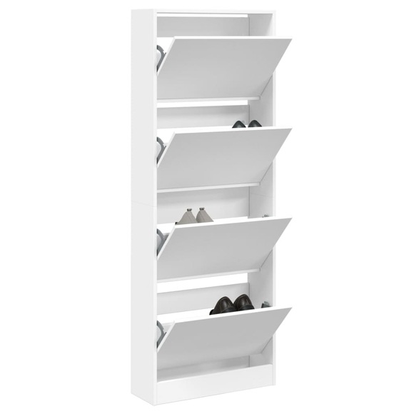 vidaXL Schuhschrank Weiß 60x21x125,5 cm Holzwerkstoff
