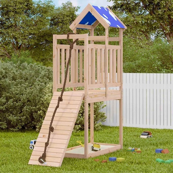 vidaXL Spielturm 110,5x52,5x215 cm Massivholz Kiefer
