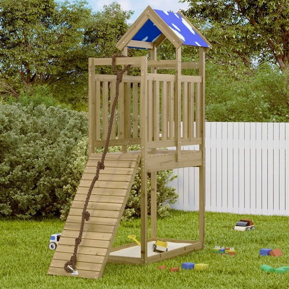 vidaXL Spielturm 110,5x52,5x215 cm Kiefernholz Imprägniert