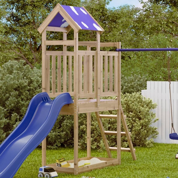 vidaXL Spielturm mit Leiter 110,5x52,5x215 cm Kiefernholz Imprägniert