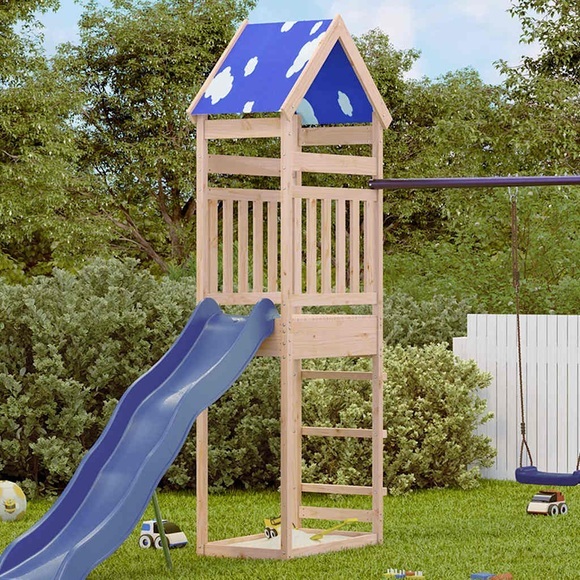 vidaXL Spielturm 85x52,5x265 cm Massivholz Kiefer