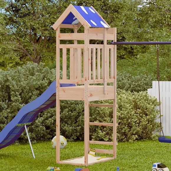 vidaXL Spielturm 85x52,5x239 cm Massivholz Kiefer