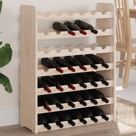 vidaXL Weinregal 67,5x25x87 cm Massivholz Kiefer