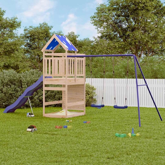 vidaXL Spielturm Massivholz Kiefer