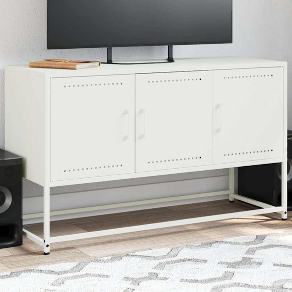 vidaXL TV-Schrank Weiß 100,5x39x60,5 cm Stahl