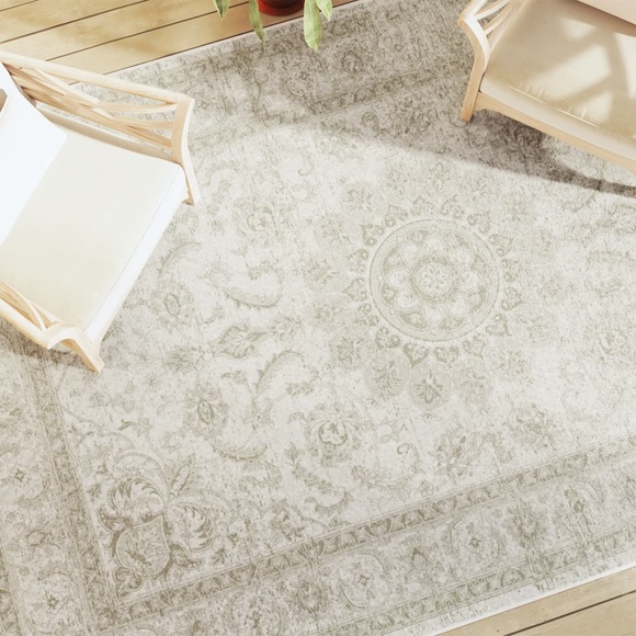 vidaXL Teppich Kurzflor Mehrfarbig 190x300 cm Rutschfest