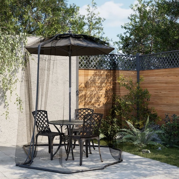 vidaXL Moskitonetz für Sonnenschirm 220 Mesh Schwarz ?300x230 cm