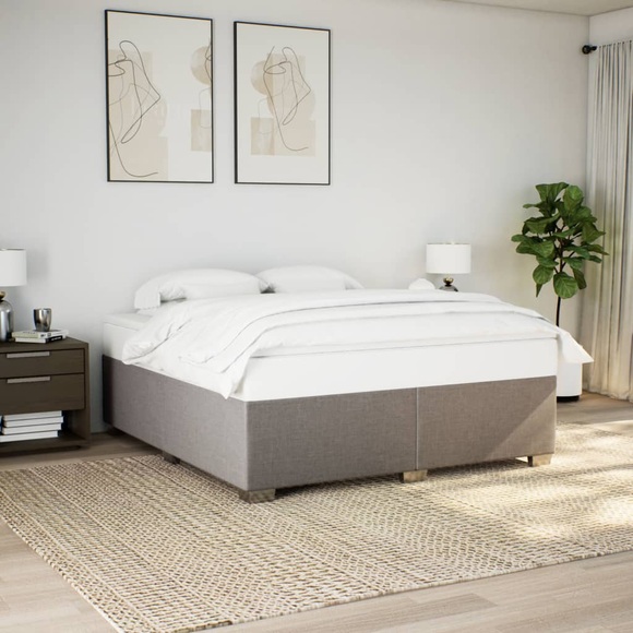 vidaXL Bettgestell Taupe 180x200 cm Stoff