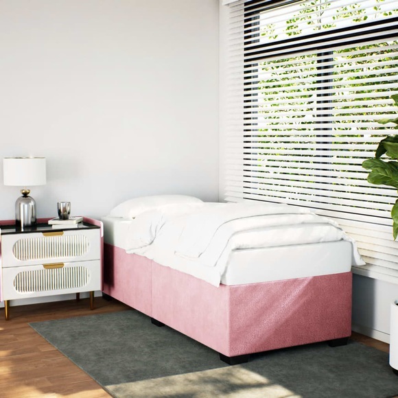 vidaXL Bettgestell Rosa 90x200 cm Samt