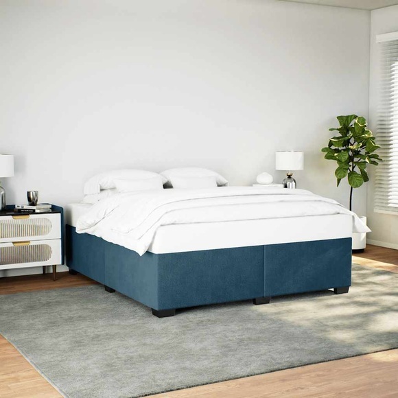 vidaXL Bettgestell Blau 180x200 cm Samt