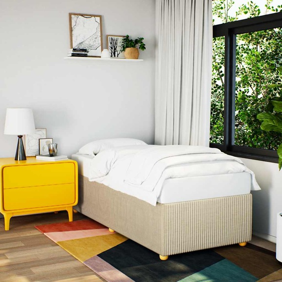 vidaXL Bettgestell Creme 80x200 cm Stoff