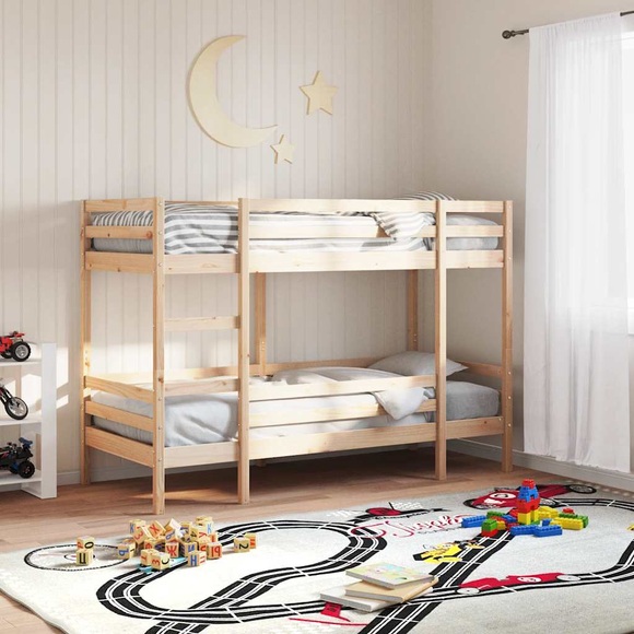 vidaXL Etagenbett 90x200 cm Massivholz Kiefer