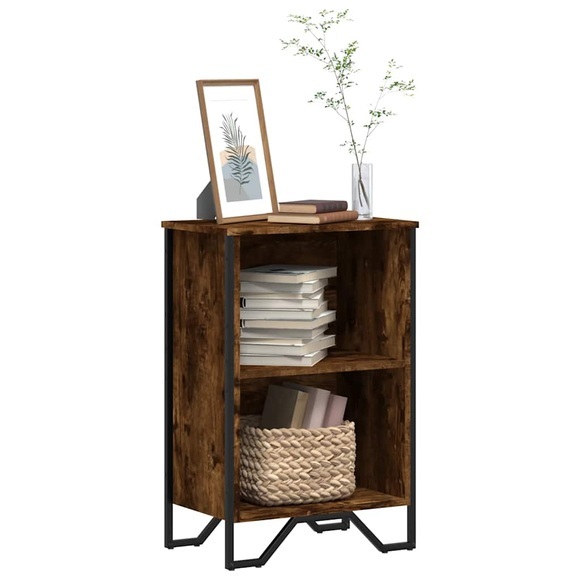 vidaXL Bücherregal Räuchereiche 50x31x74,5 cm Holzwerkstoff